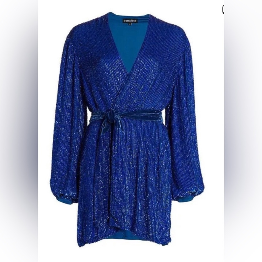 Retrofete Blue Mini Dress - Picture 5 of 5